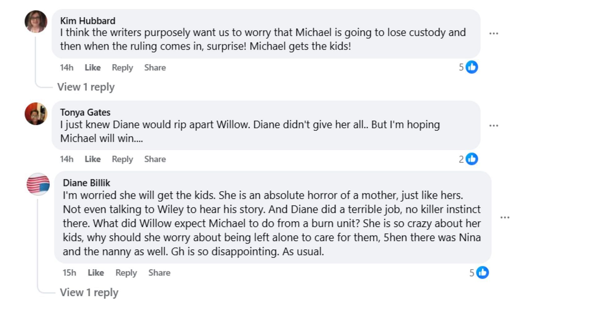Comments by fans on the post (Image via Facebook/@Dawn Shewmaker)